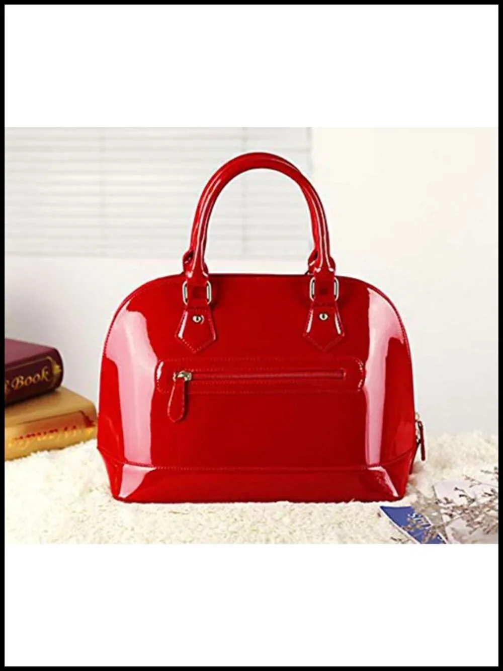 Satchel Purse Large Tote Women's Patent Leather Handbag Shoulder Bag Business